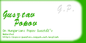 gusztav popov business card